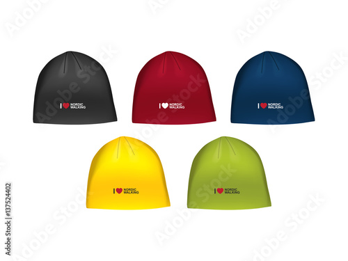 Vector illustration of winter sport hat for men.