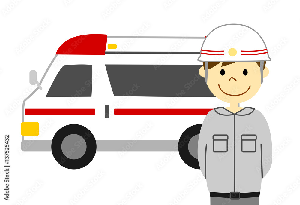 救急隊員と救急車 Stock イラスト Adobe Stock 救急隊員と救急車 Stock イラスト Adobe Stock