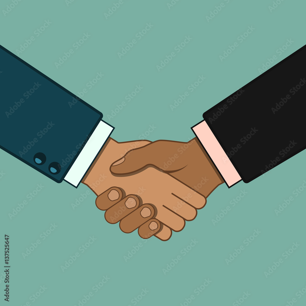 Shaking hands business vector illustration. Shaking hands business vector illustration.
