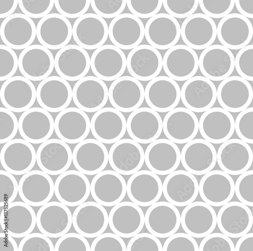 White Circular Outline on Silver Color Background