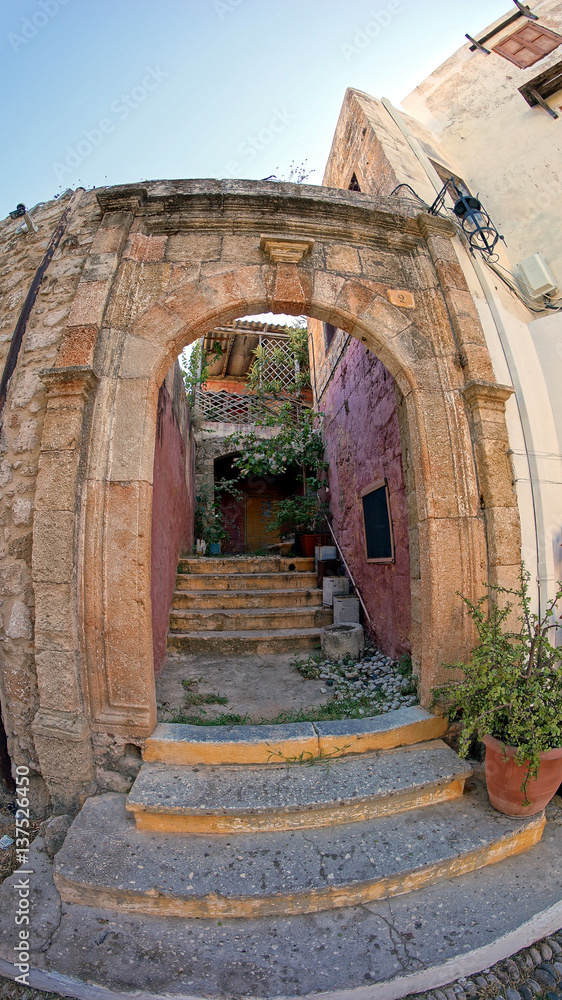 Naklejka premium ancient streets of Rodes