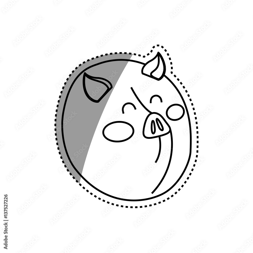 Pig farm animal icon vector illustration graphic design Pig farm animal icon vector illustration graphic design