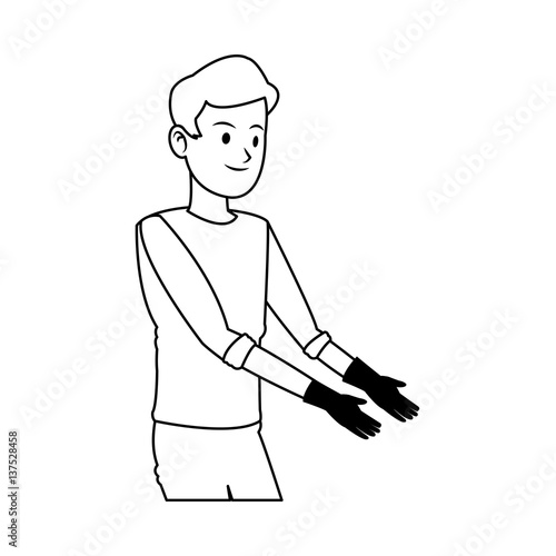 gardener man icon over white background. vector illustration