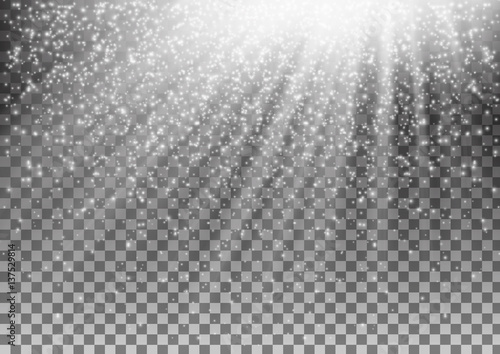 Glowing Light Effect On Transparent Background. Vector