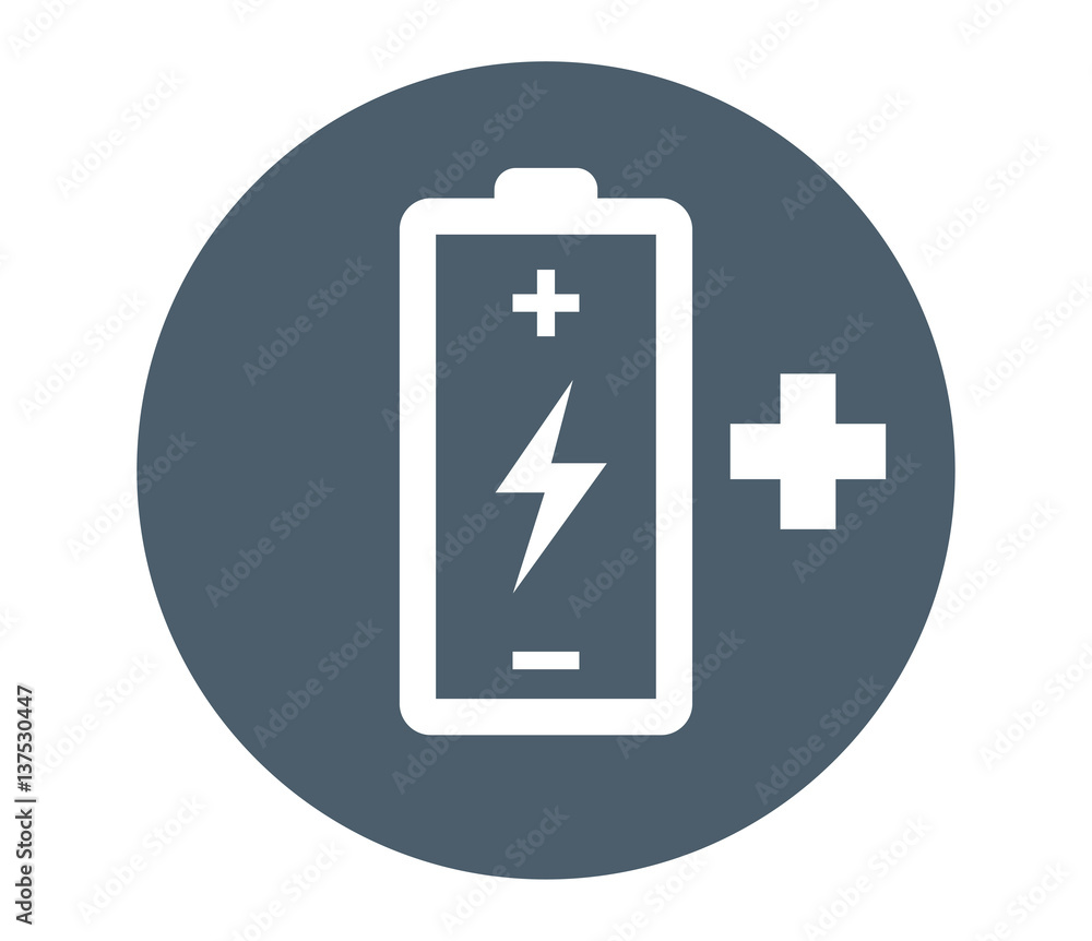 Obraz premium Battery with Flash and Plus