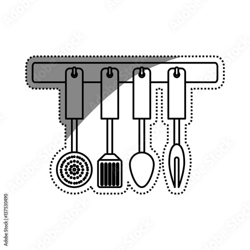 Kitchen cook utensil icon vector illustration graphic design