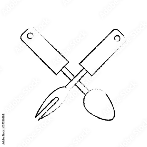 Kitchen cook utensil icon vector illustration graphic design