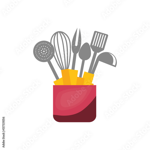 Kitchen cook utensil icon vector illustration graphic design