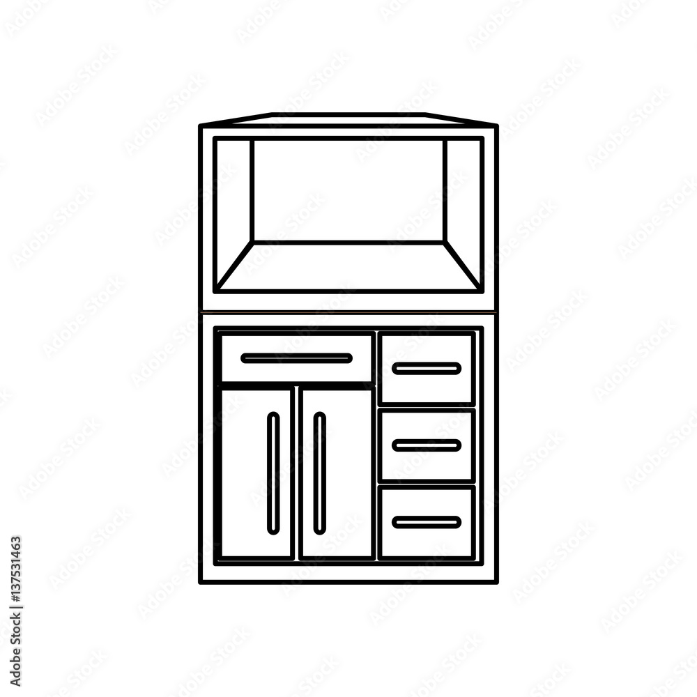Kitchen cabinet design icon vector illustration graphic design Kitchen cabinet design icon vector illustration graphic design