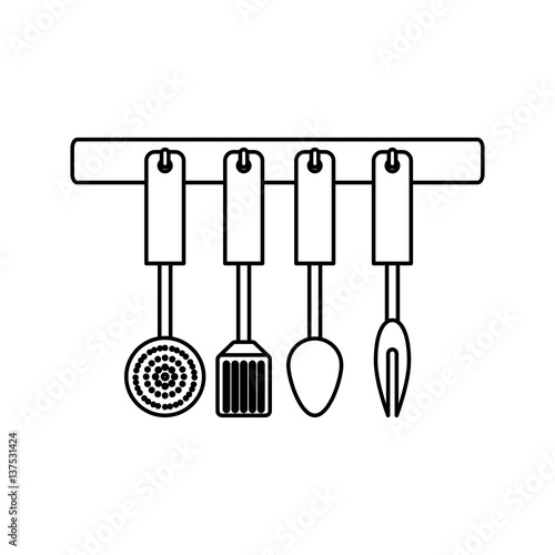 Kitchen cook utensil icon vector illustration graphic design
