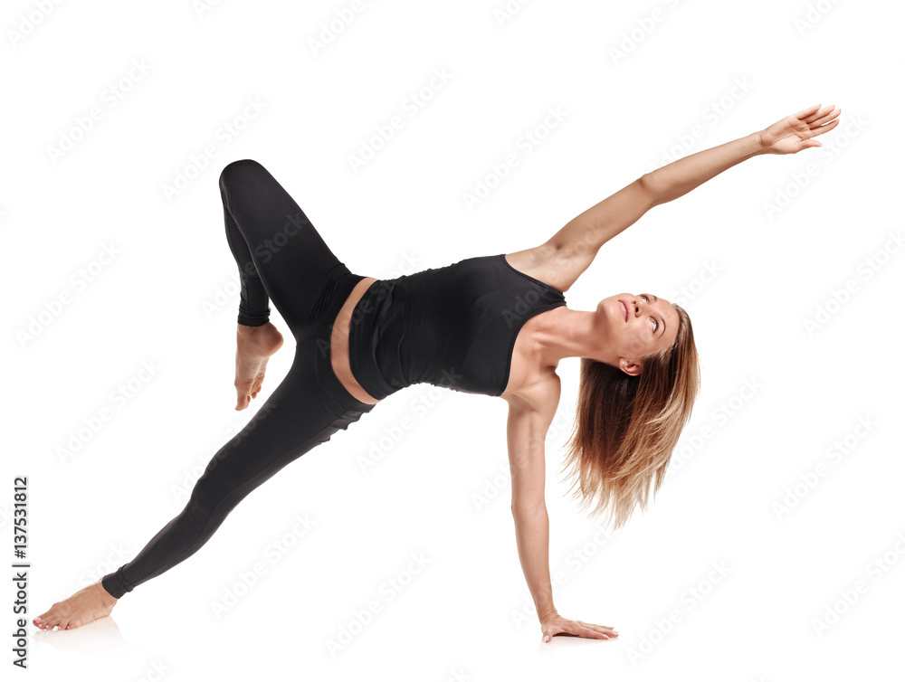 Flexible athlete woman