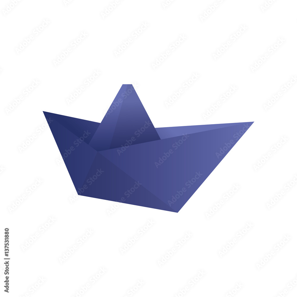 Sail boat origami icon vector illustration graphic design Sail boat origami icon vector illustration graphic design
