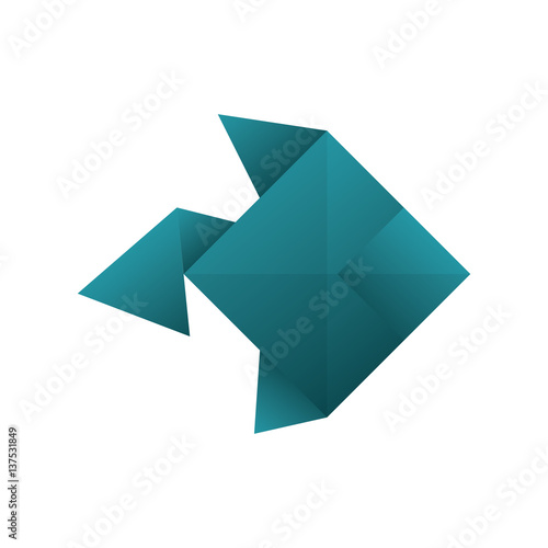 origami paper art icon vector illustration graphic design