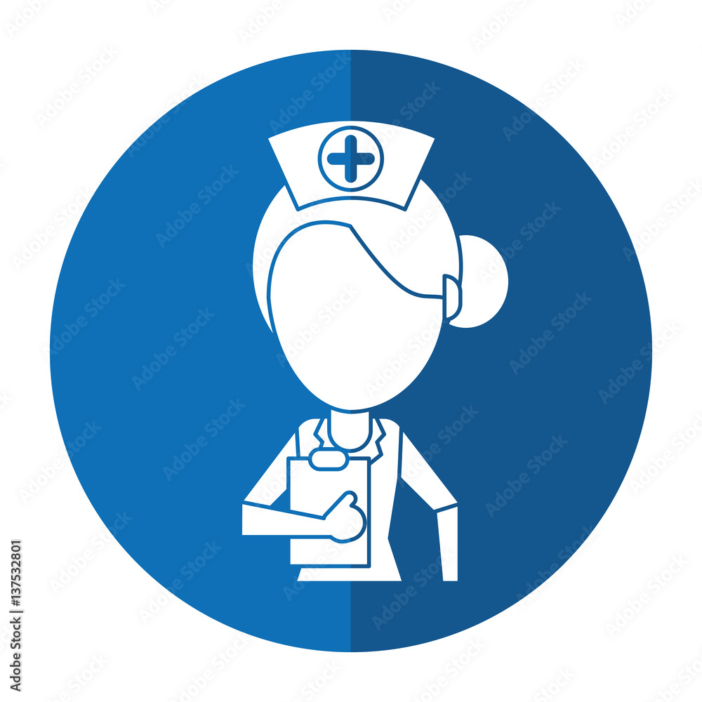 nurse work hospital clipboard shadow vector illustration eps 10 nurse work hospital clipboard shadow vector illustration eps 10