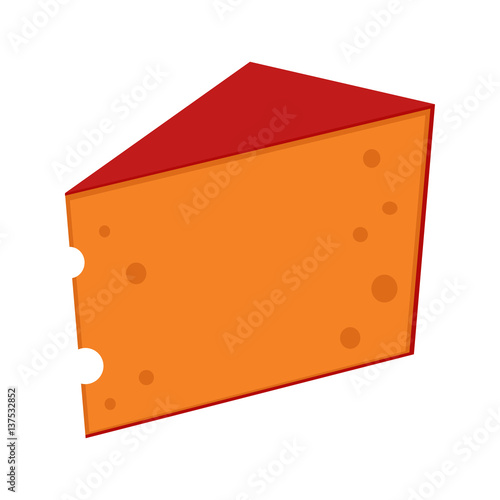 Delicious fresh cheese variety italian dinner icon flat dairy food and milk camembert piece delicatessen gouda meal isolated vector illustration.