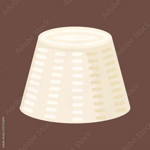 Delicious fresh cheese variety italian dinner icon flat dairy food and milk camembert piece delicatessen gouda meal isolated vector illustration.