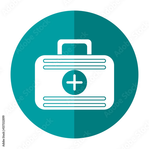first aid case medical emergency shadow vector illustration eps 10