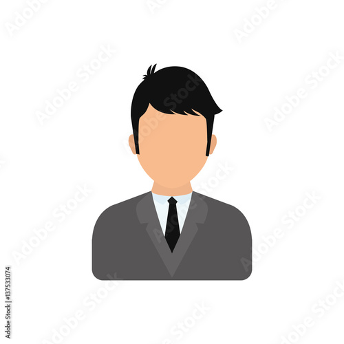 Businessman executive profile icon vector illustration graphic design