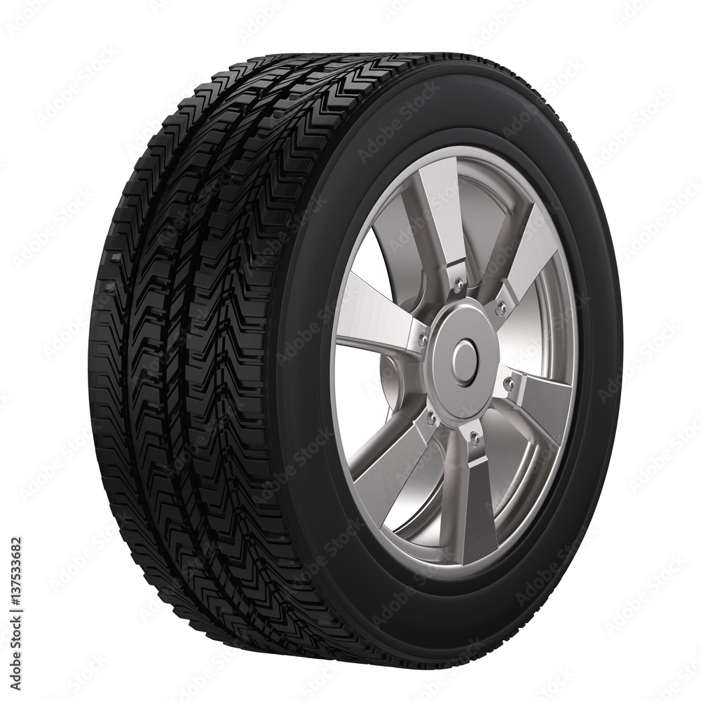 black tire with alloy wheel black tire with alloy wheel