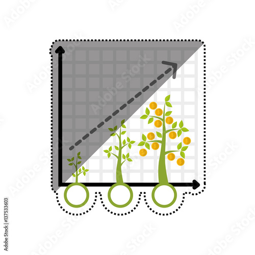 Plant of money icon vector illustration graphic design