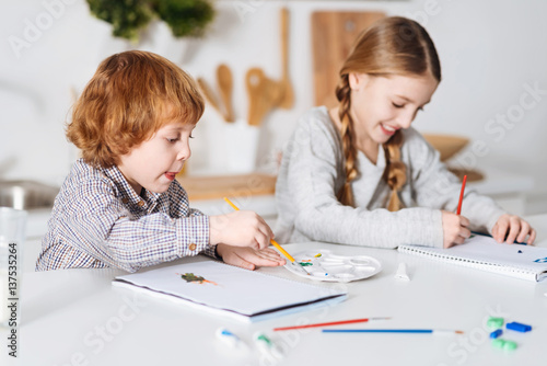 Talented bright siblings creating masterpieces