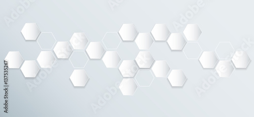 abstract bee hive hexagon and space background
