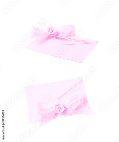 Paper envelope decorated with the bow