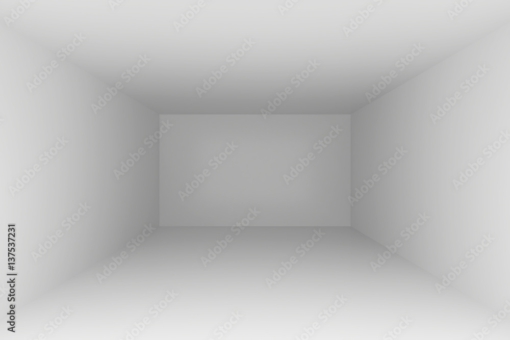 Empty room interior white background. 3d rendering illustration