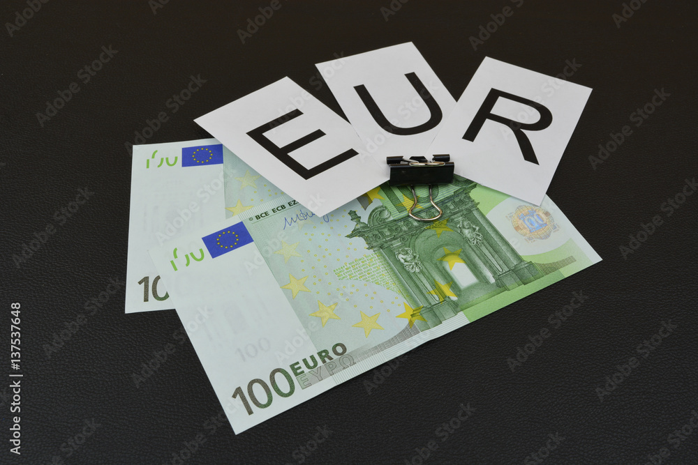 European banknotes with sign European banknotes with sign