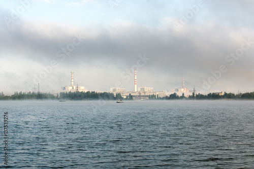 Kursk NPP. View from the technological cooling pond.