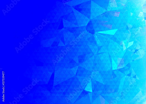 Blue geometric triangle abstract background illustration