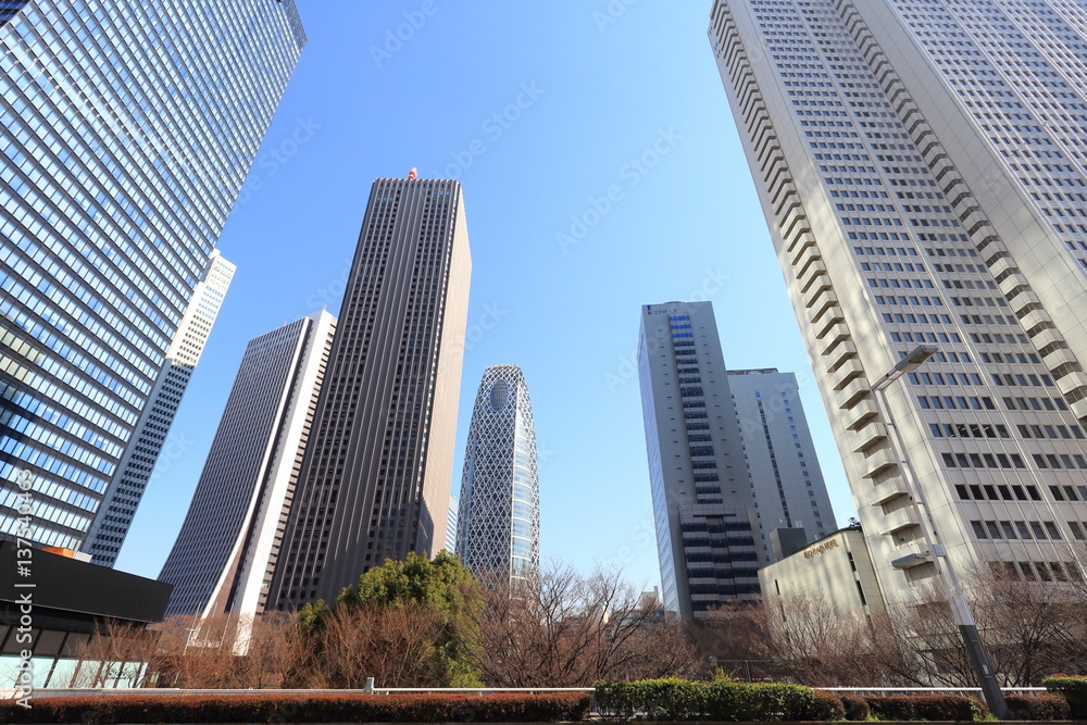 Naklejka premium 新宿副都心の高層ビル群