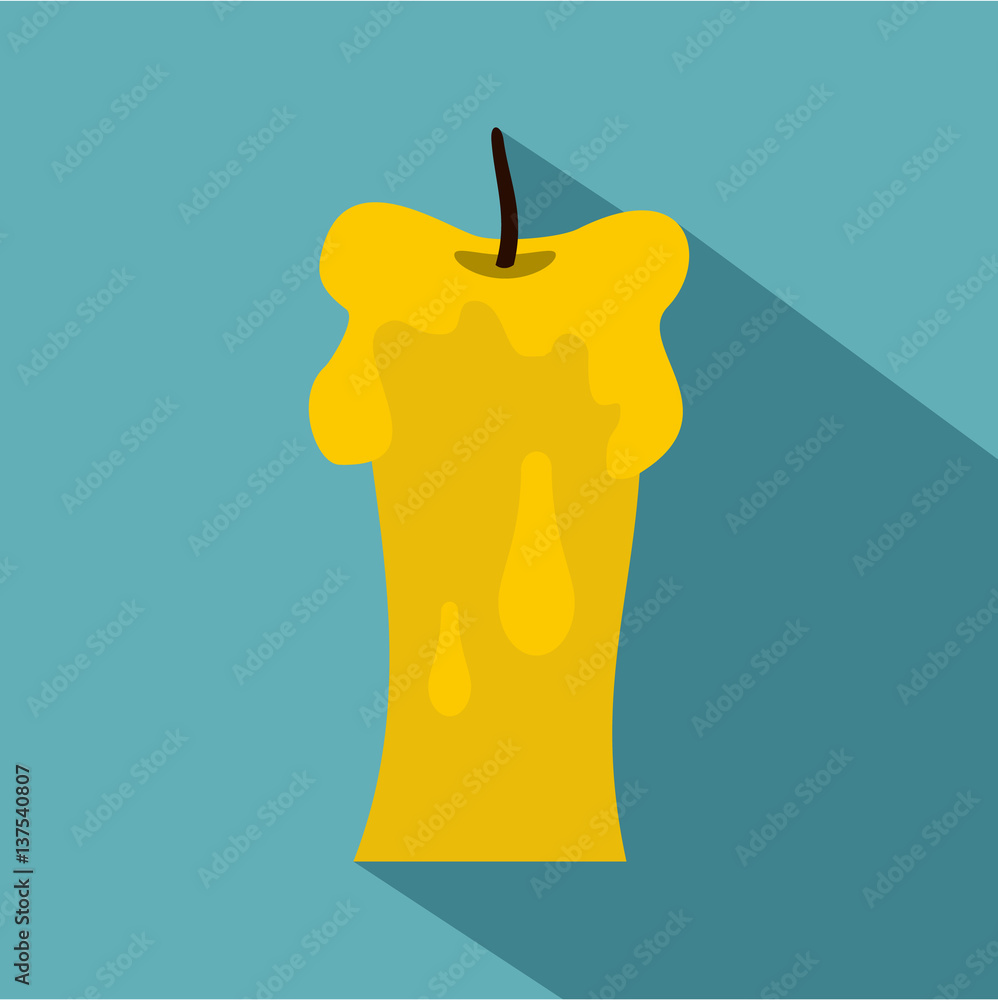 Obraz premium Waxen candle icon, flat style