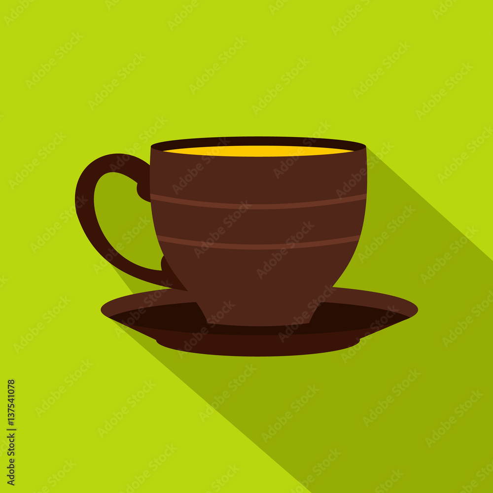 Fototapeta premium Cup icon, flat style