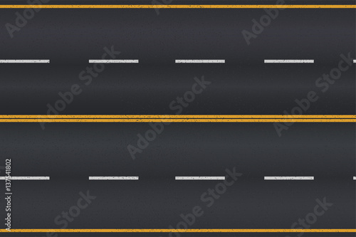 Dekoracja na wymiar  asphalt-road-texture-with-white-stripes-vector-illustration
