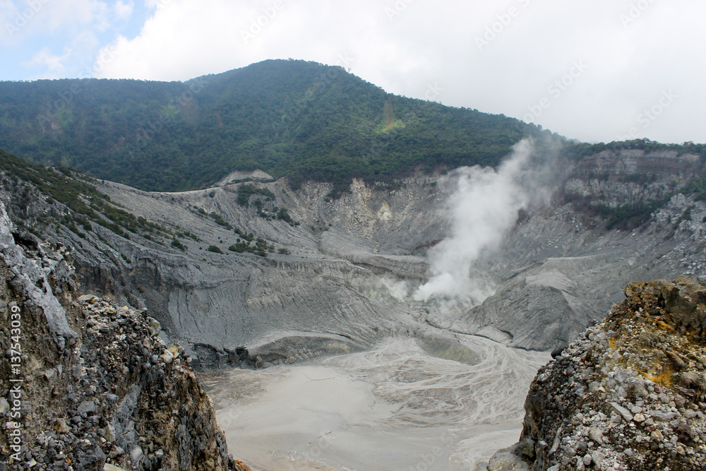 Tangkuban Perahu volcanic mountain near Bandung