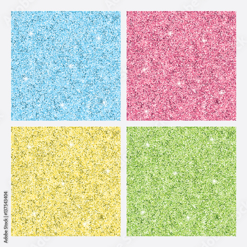 Colored shiny glitter backgrounds in style. Vector