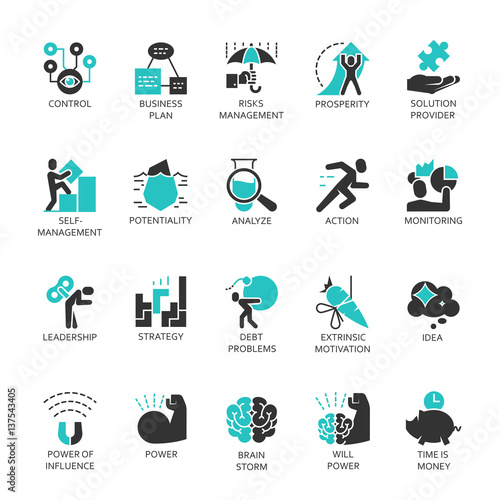 Vector symbols of business process and conducting
