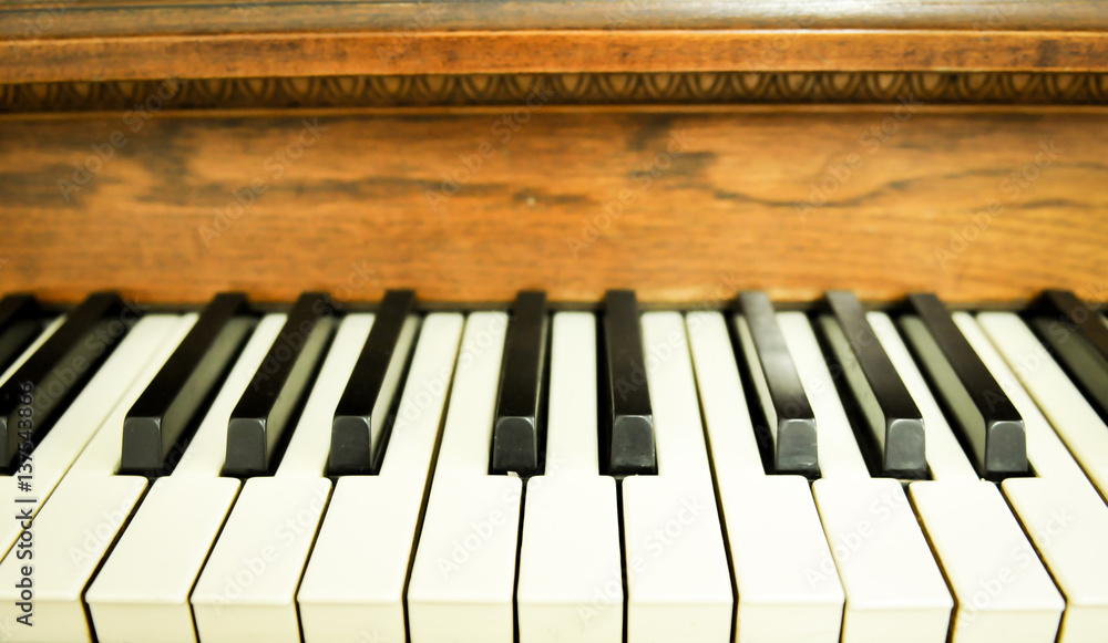 Closeup of a piano keys with a selective focus Closeup of a piano keys with a selective focus