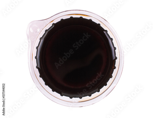 soy sauce on a white background