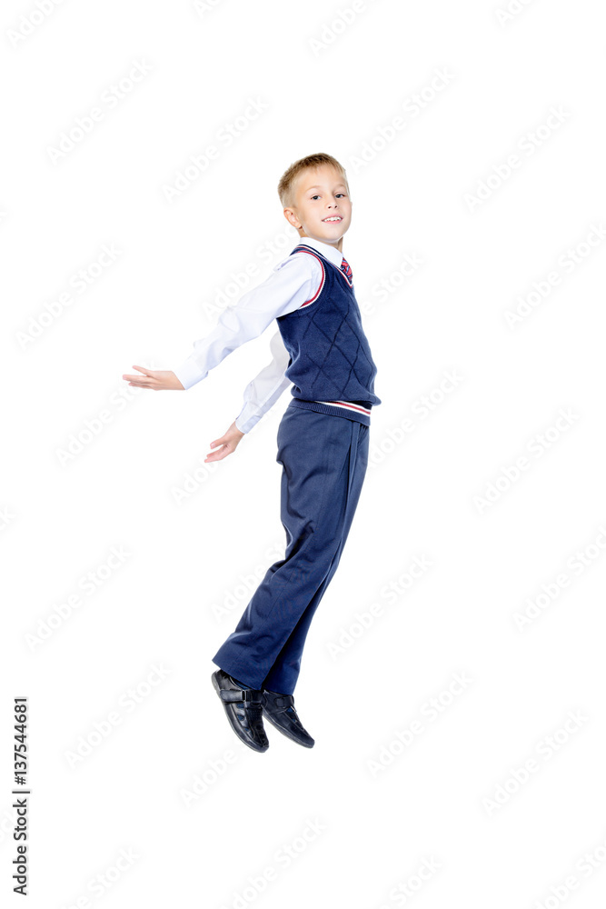 jumping schoolboy jumping schoolboy