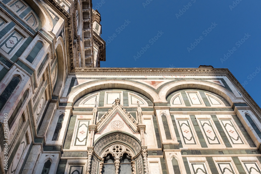Details of the exterior of the  Florence Cattedrale