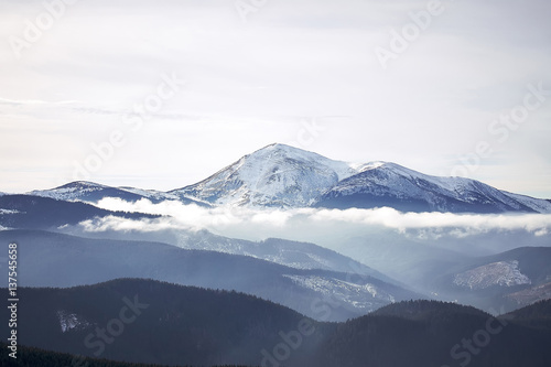 Winter mountain view of Petros