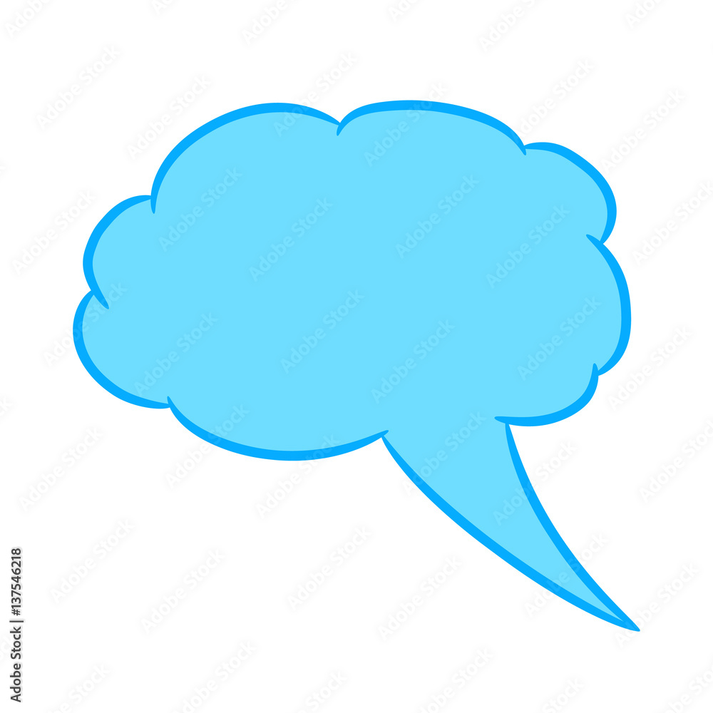 Cloud thought fly blue with trim of vector illustration Cloud thought fly blue with trim of vector illustration