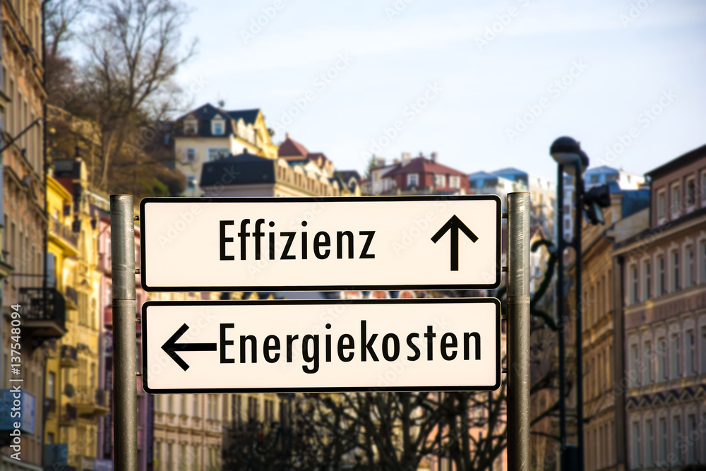 Fototapeta premium Schild 206 - Effizienz