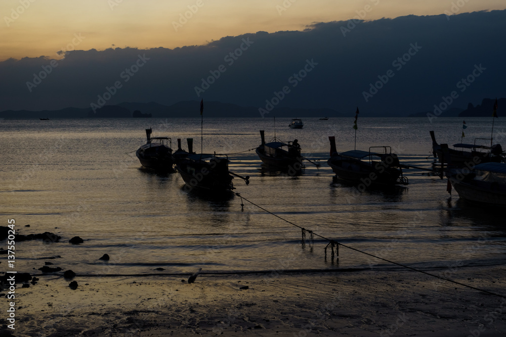 evening beach in Ao Nang, Thailand, February 2017 evening beach in Ao Nang, Thailand, February 2017