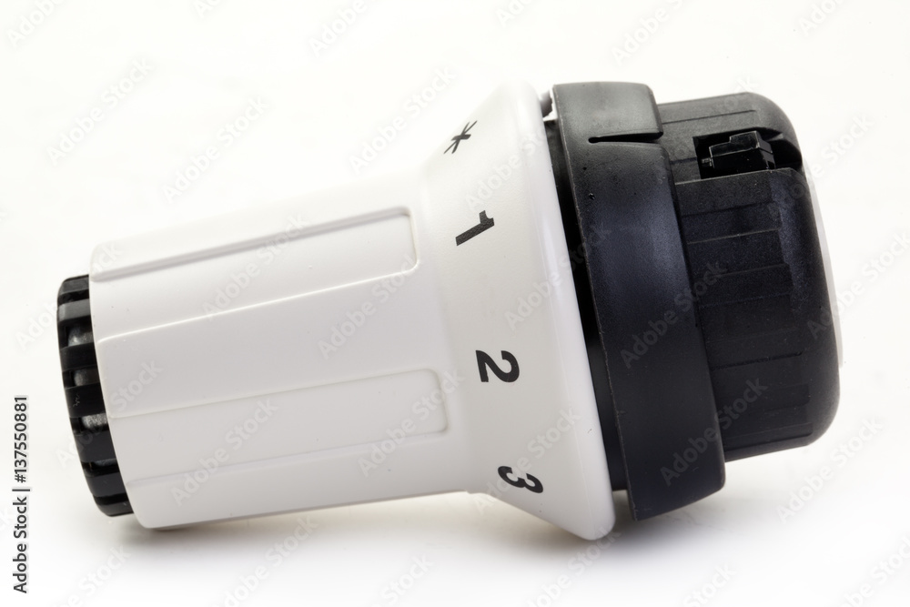 Radiator thermostat on white background.radiator thermostat Radiator thermostat on white background.radiator thermostat