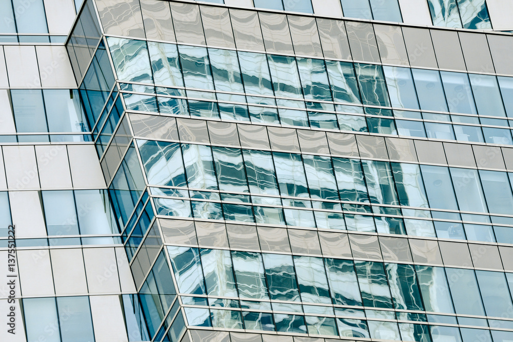 Obraz premium windows of skyscrapers close-up