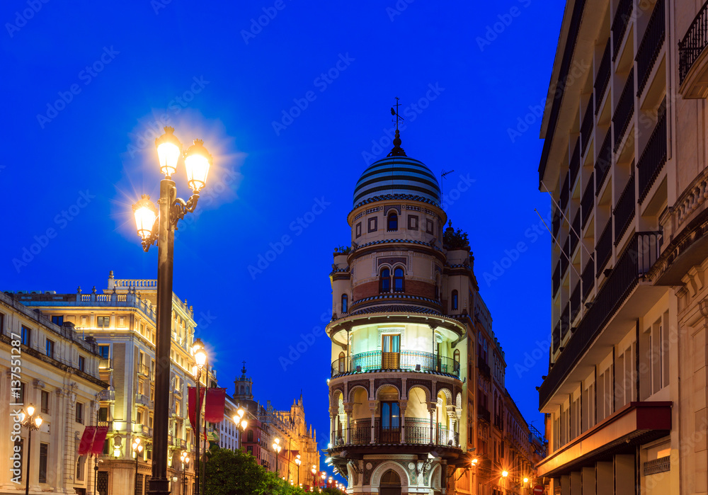 Evening Seville city(Spain).