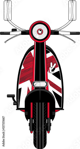 Retro Union Jack Sixties Mod Scooter